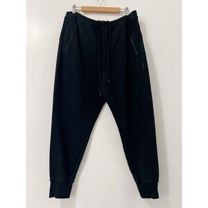 3.1 Philip Lim Black Jogger Sweatpants Drawstring Zipper Pockets Size L